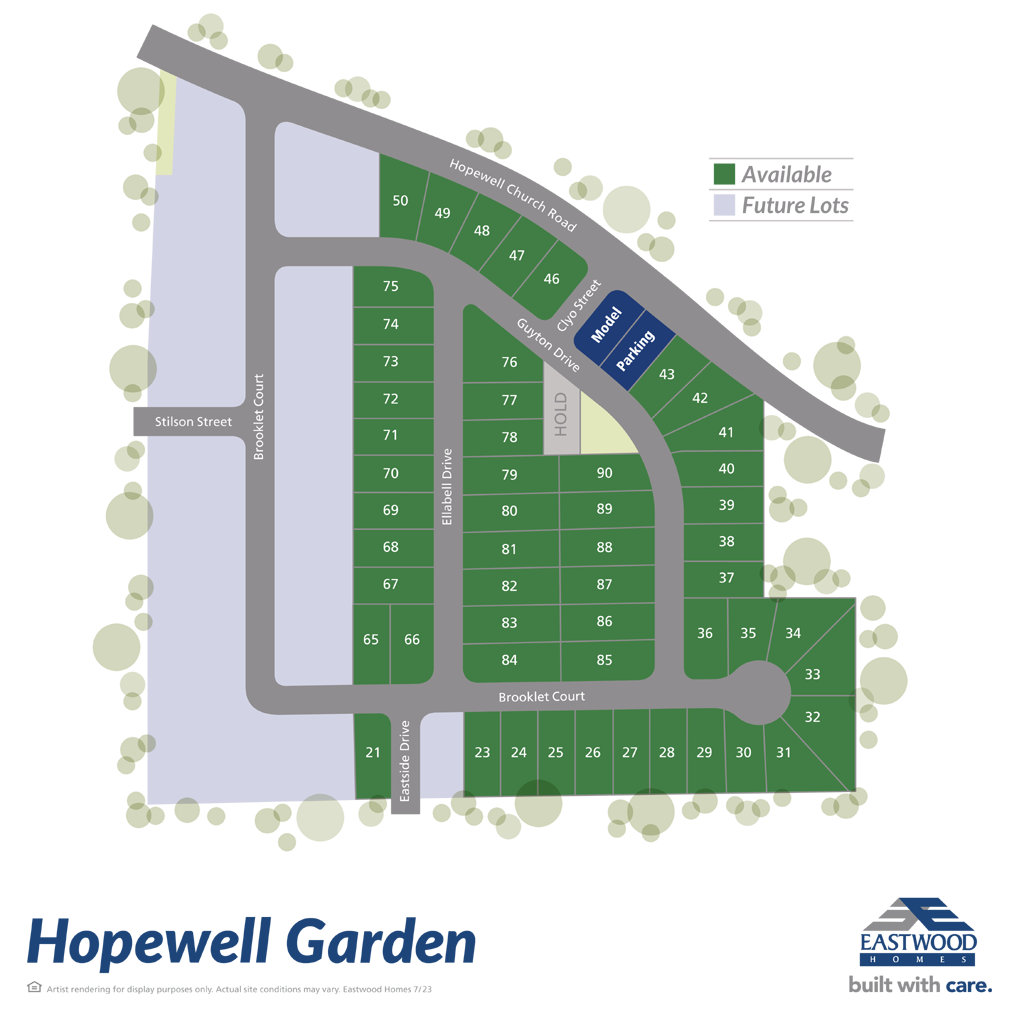 Hopewell Garden WinstonSalem, NC Homes For Sale Eastwood Homes